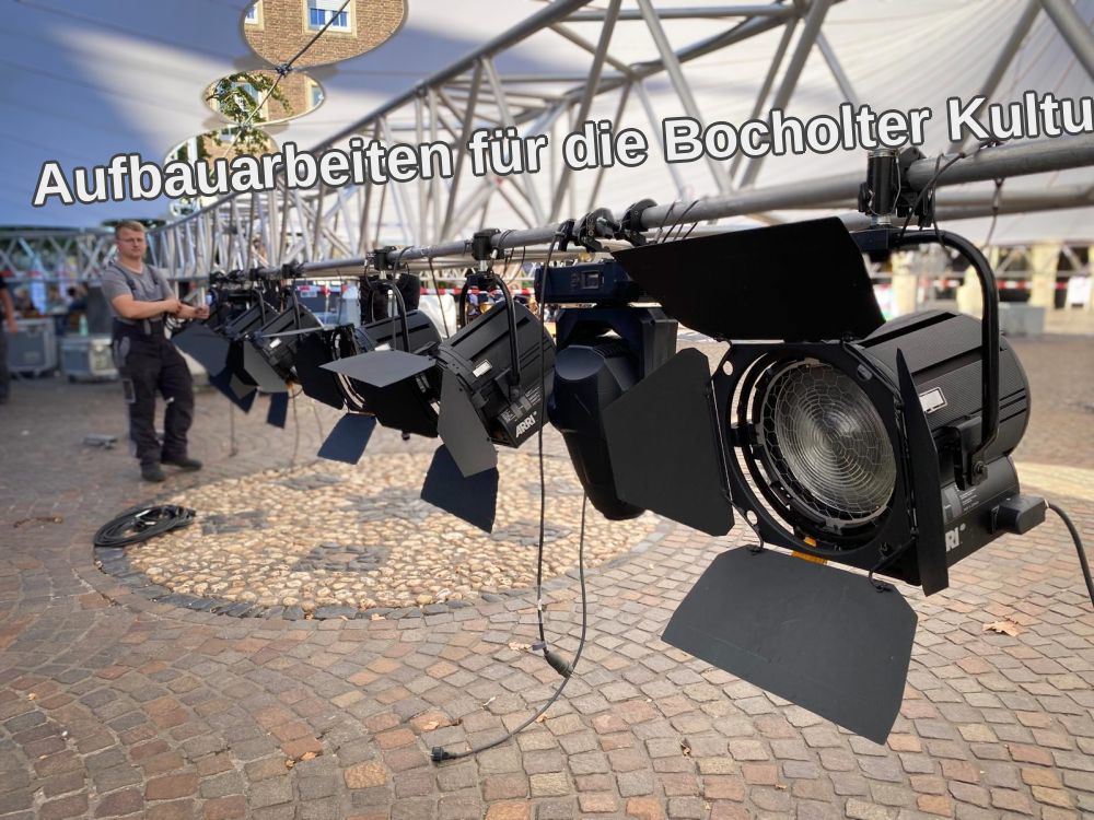 Aufbauarbeiten für die Bocholter Kulturtage 