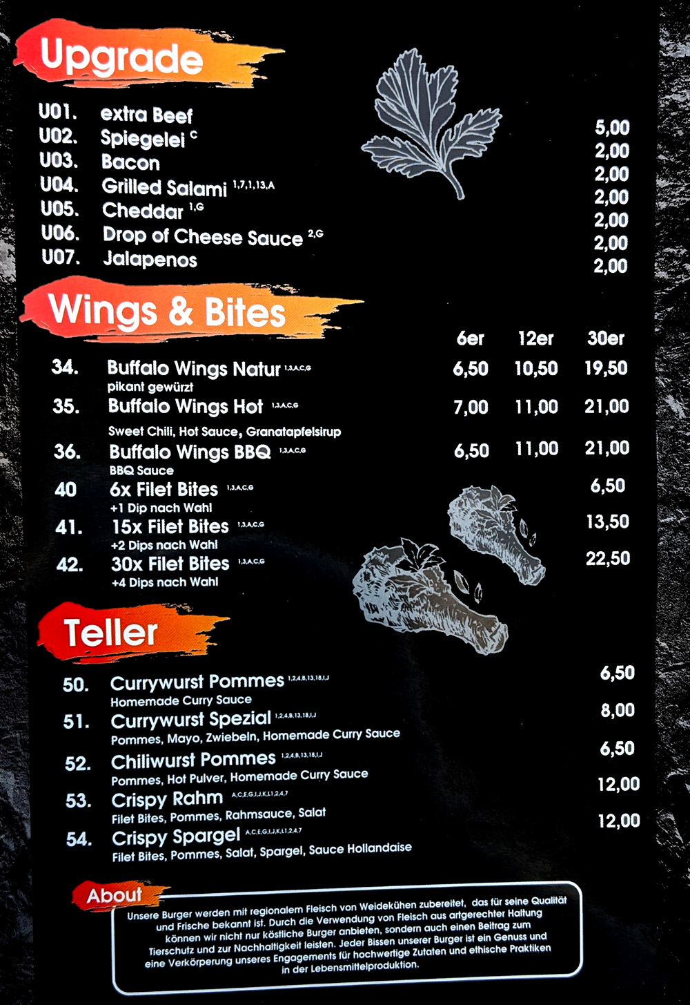 Chicken Burgerhaus Bocholt Speisekarte Seite 003