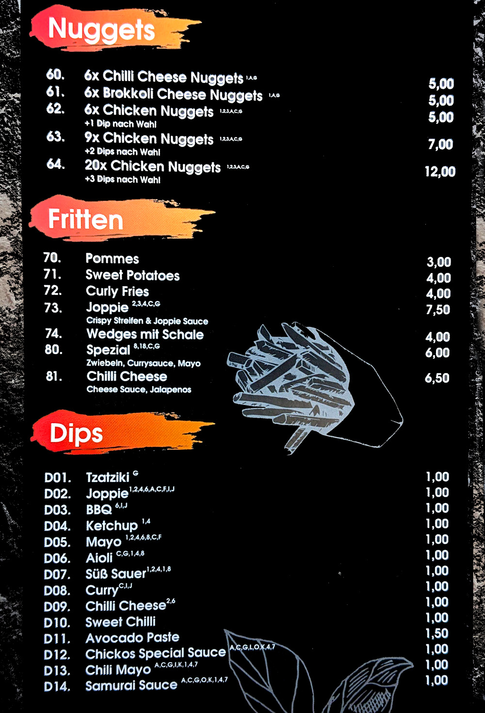 Chicken Burgerhaus Bocholt Speisekarte Seite 004