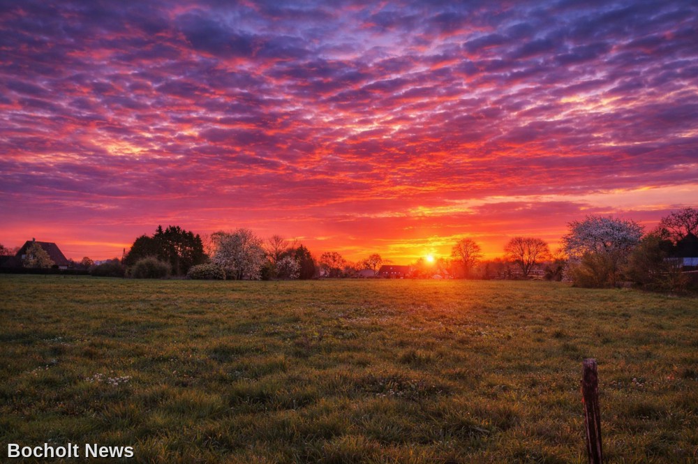SONNENAUFGANG IN BOCHOLT AM 9 APRIL 2026