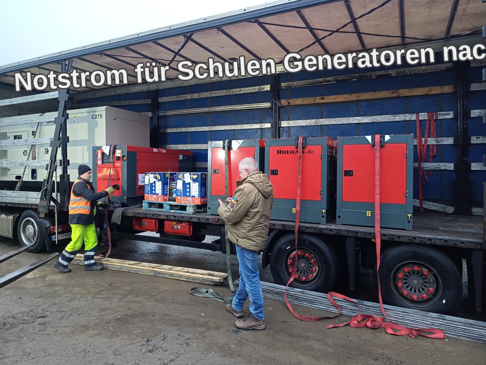 Notstrom für Schulen Generatoren nach Werchniodniprowsk geliefert