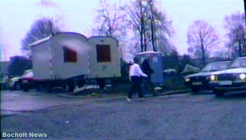 HISTORISCHES FOTO AUS BOCHOLT IM JAHR 1988 BAUWAGEN AN DER KREUZSTRASSE