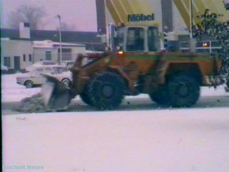 HISTORISCHES FOTO AUS BOCHOLT IM JAHR 1988 KREUZUNG EBERTSTRASSE THEODOR HEUSS RING INDUSTRIESTRASSE IM WINTER ANSICHT 5