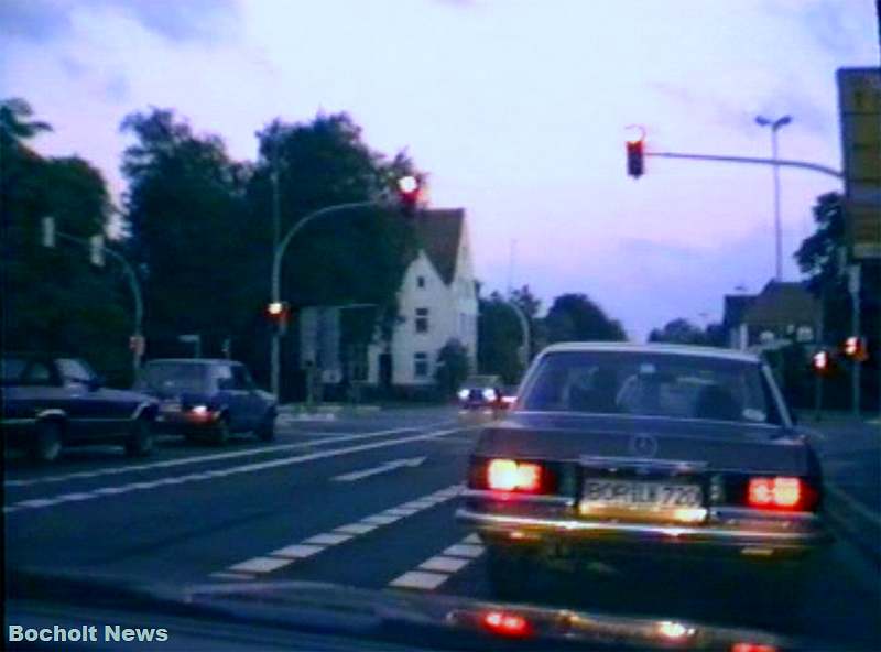 HISTORISCHES FOTO AUS BOCHOLT IM JAHR 1988 ROTE AMPEL AN DER CEAG KREUZUNG