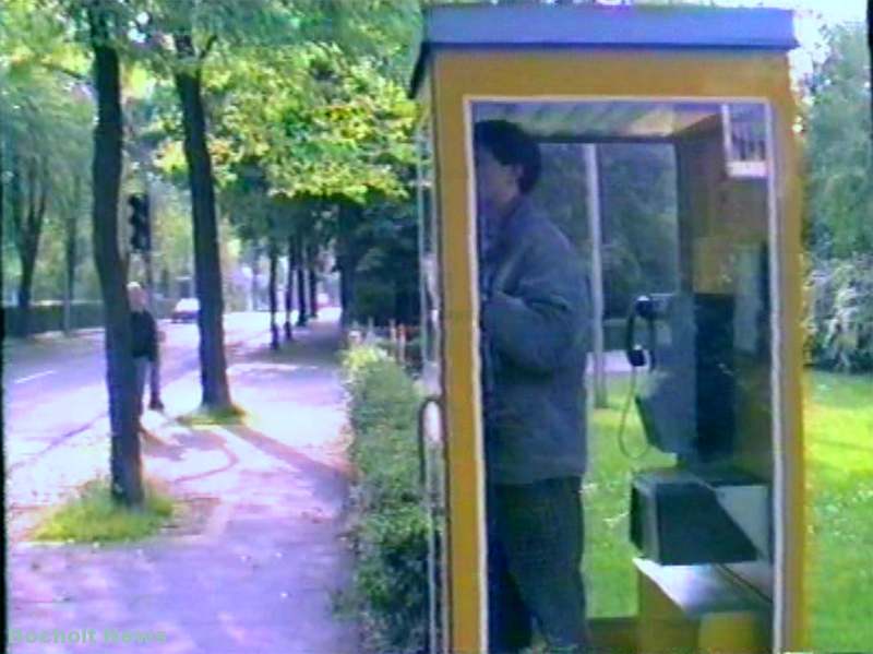 HISTORISCHES FOTO AUS BOCHOLT IM JAHR 1988 TELEFONZELLE KURFUERSTENSTRASSE