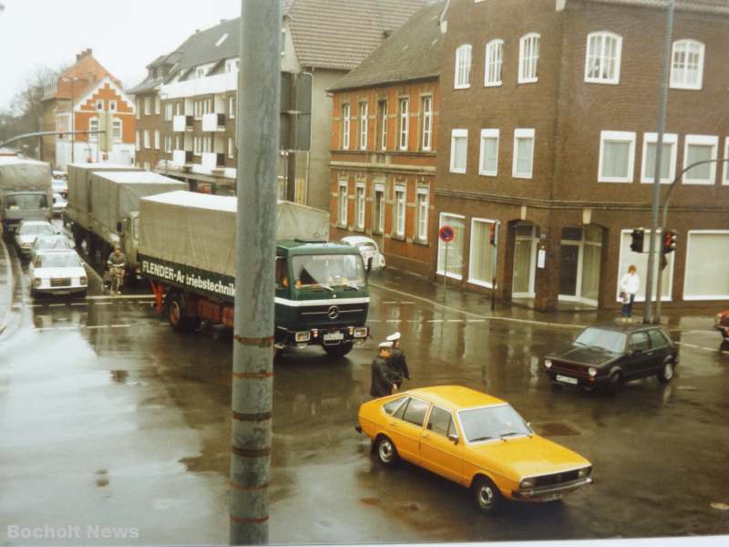 BOCHOLTER ANSICHTEN AUS DEN 80ER JAHREN FOTO 11 UNFALL KREUZUNG NORDSTRASSE NORDWALL