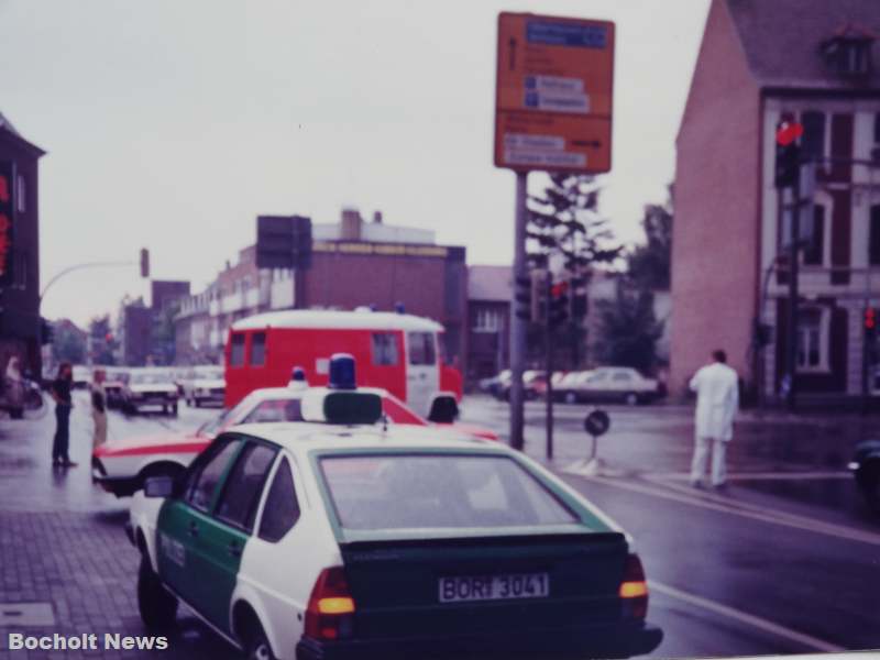 BOCHOLTER ANSICHTEN AUS DEN 80ER JAHREN FOTO 38 VERKEHRSUNFALL KREUZUNG NORDSTRASSE OSTWALL