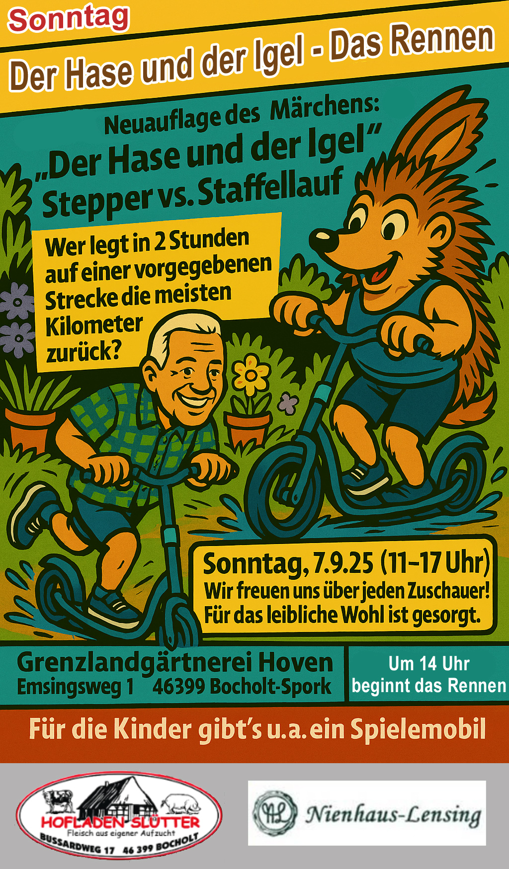 NEUAUFLAGE DER HASE UND DER IGEL BEI GRENZLANADGAERTNEREI HOVEN