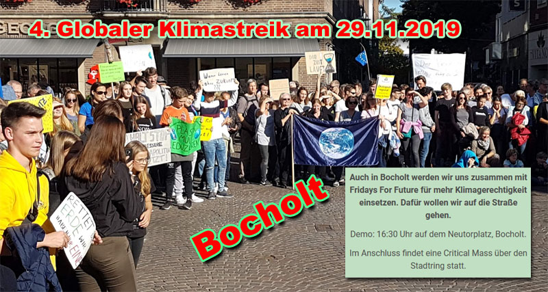 AUFRUF ZUR KLIMASTREIK DEMO AM NEUTORPLATZ IM NOVEMBER 2019