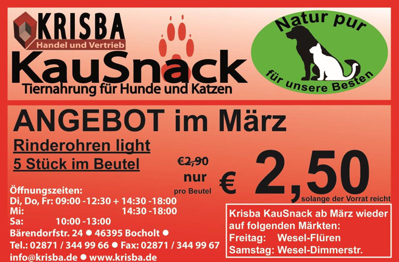 KRISBA KAUSNACK ANGEBOT IM MAERZ 2019