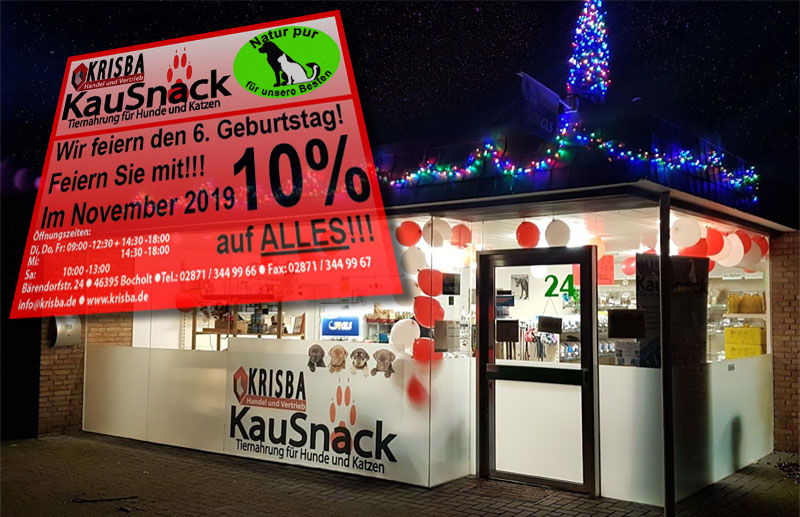 KRISBA KAUSNACK FEIERT IM NOVEMBER 2019 DEN 6TEN GEBURTSTAG