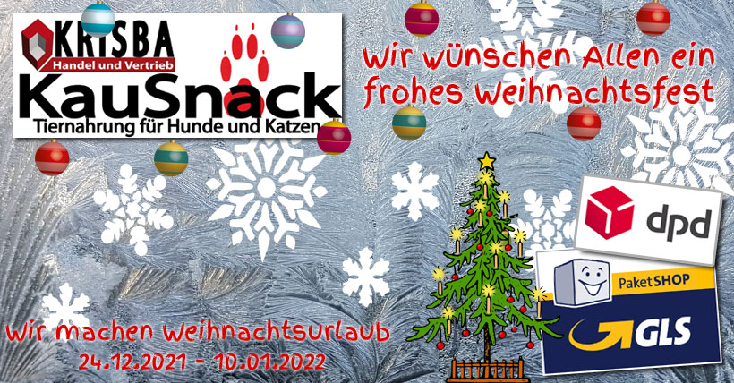 KRISBA KAUSNACK WUENSCHT EIN FROHES WEIHNACHTSFEST 2021